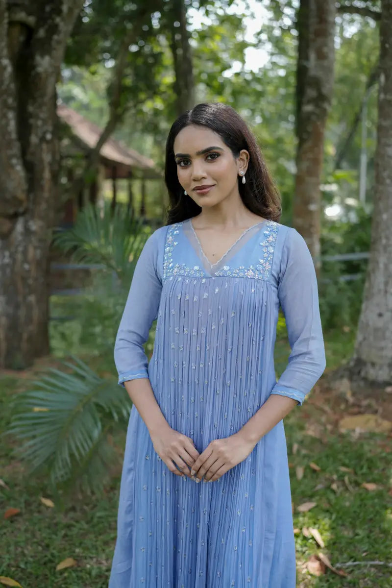 Handworked Pleated Kurta