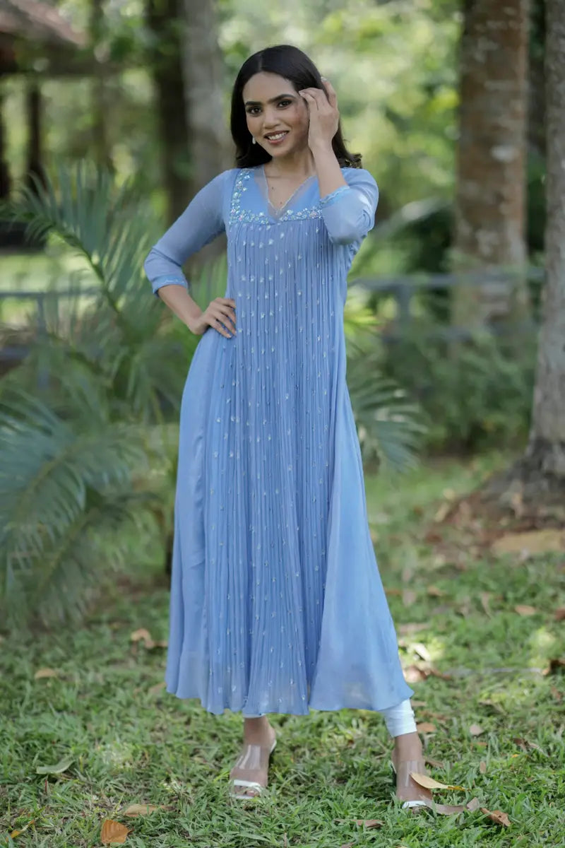 Handworked Pleated Kurta