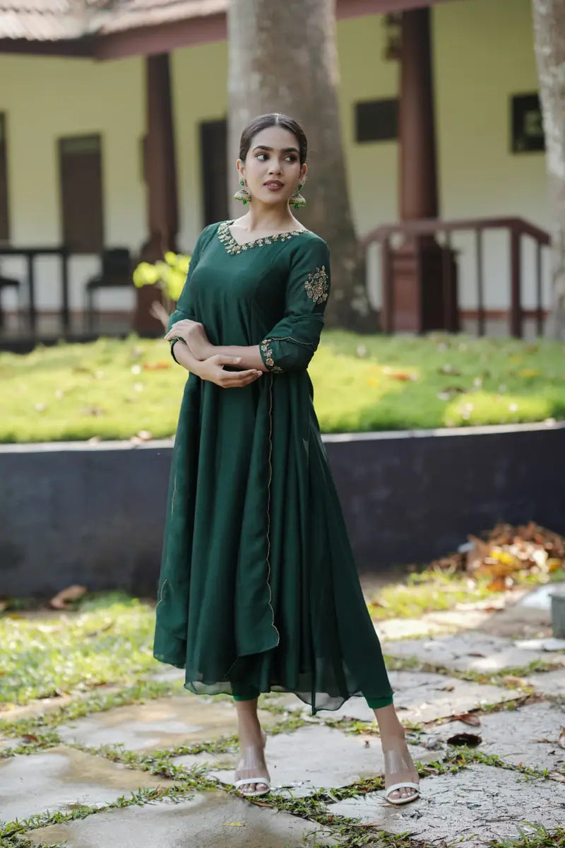 Handworked 3 Panel Kurta with Dupatta