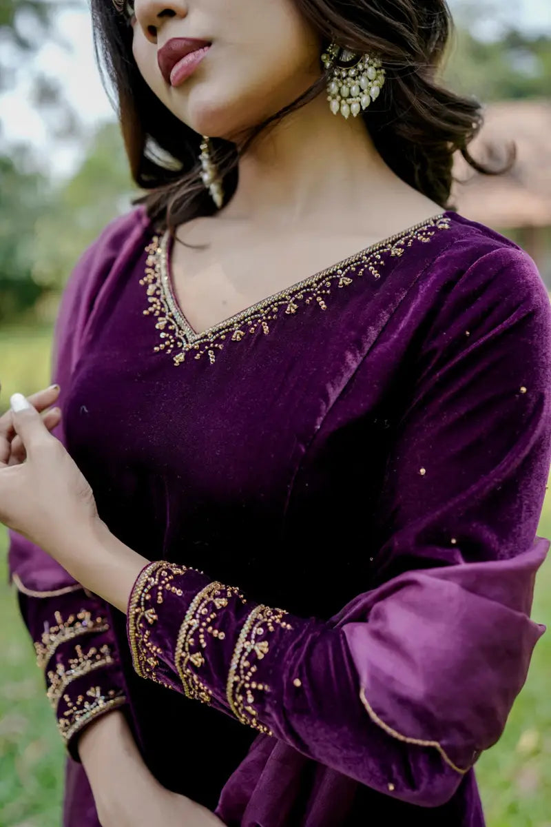 Handworked 3 Panel Kurta with Dupatta