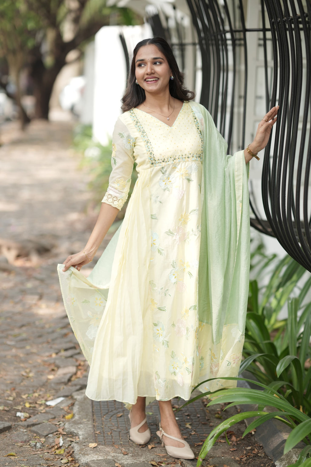 Handworked Designer Kurta with Dupatta