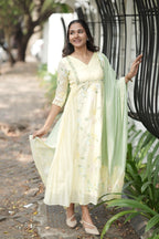Handworked Designer Kurta with Dupatta