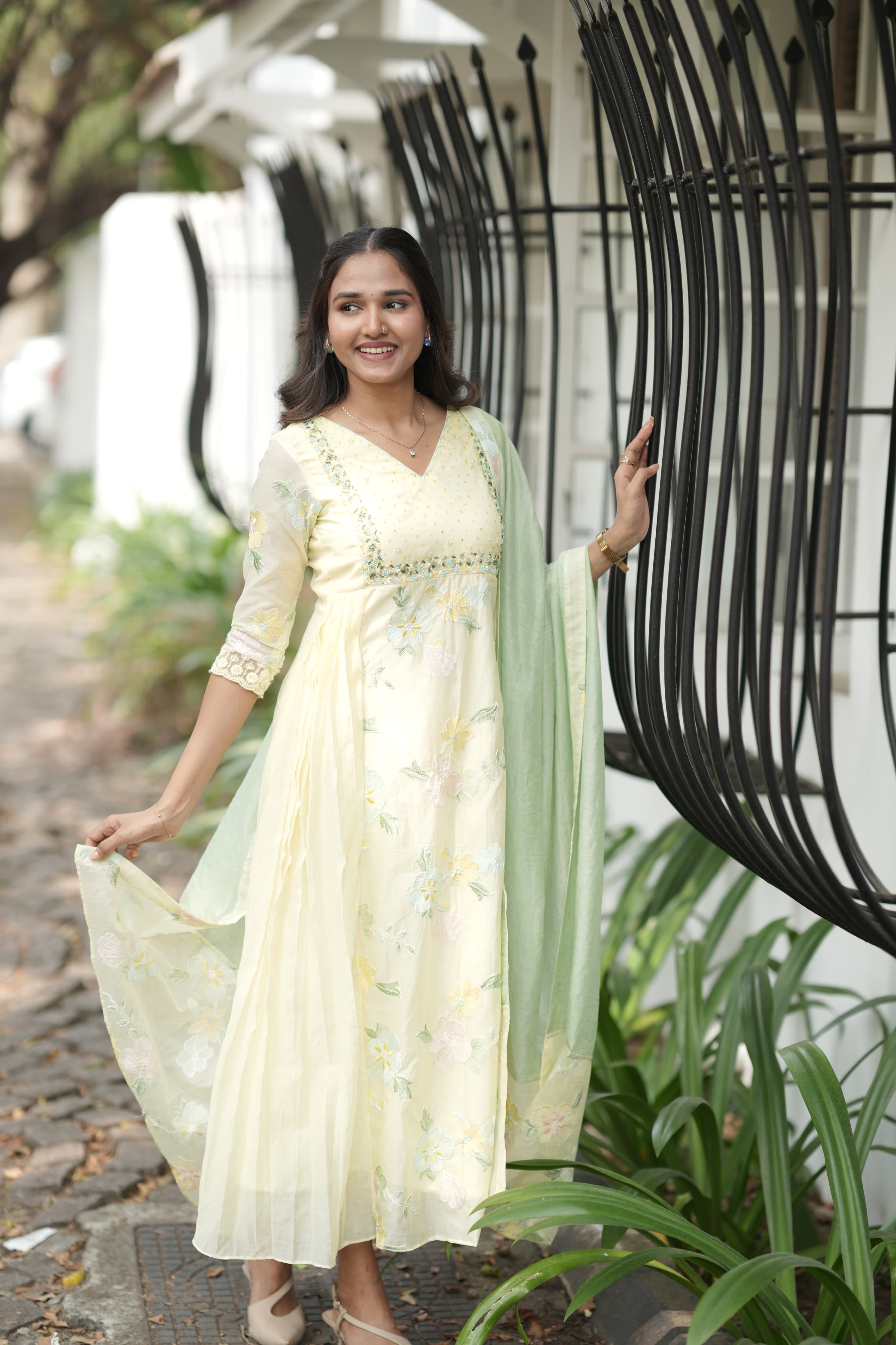 Handworked Designer Kurta with Dupatta