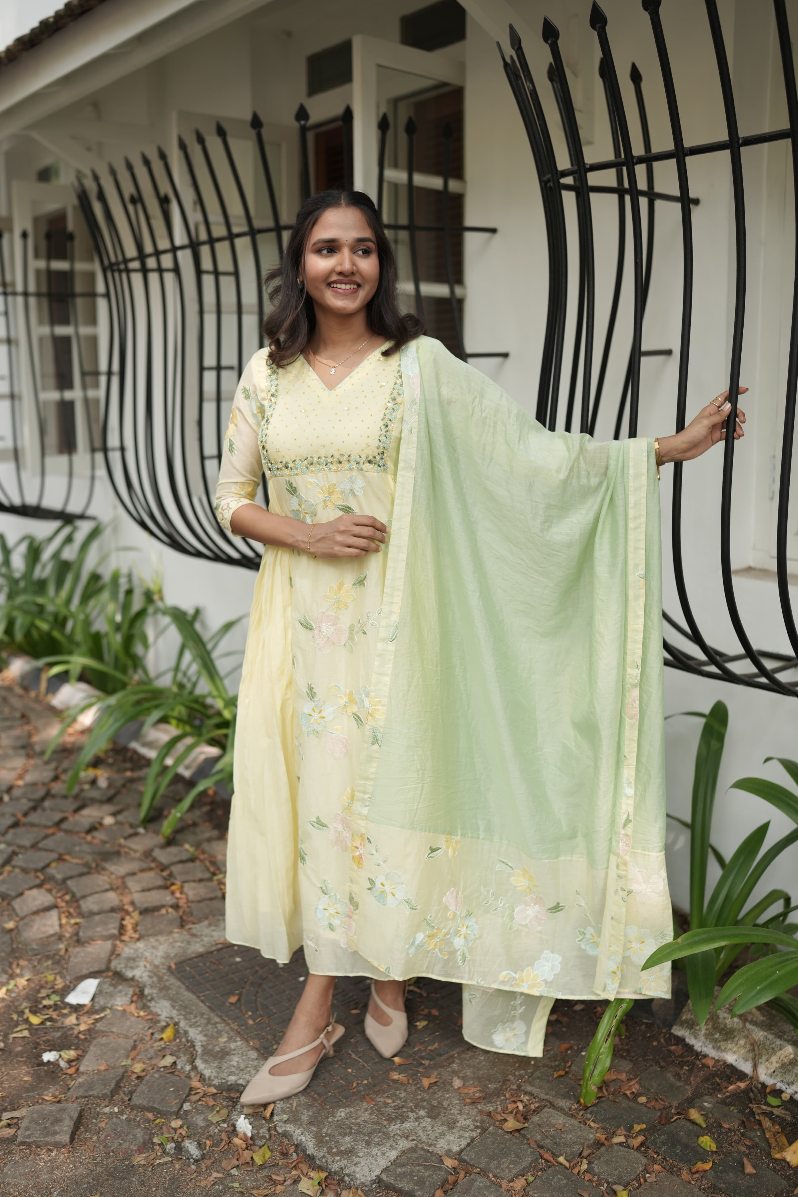 Handworked Designer Kurta with Dupatta