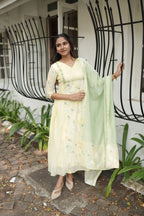 Handworked Designer Kurta with Dupatta