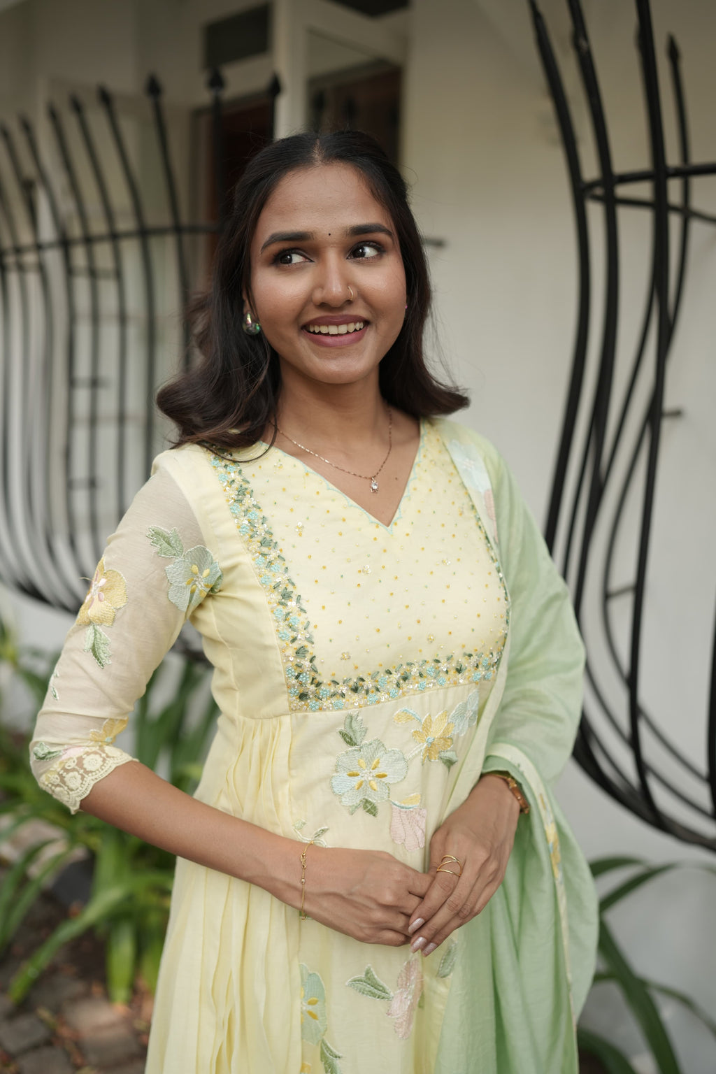 Handworked Designer Kurta with Dupatta