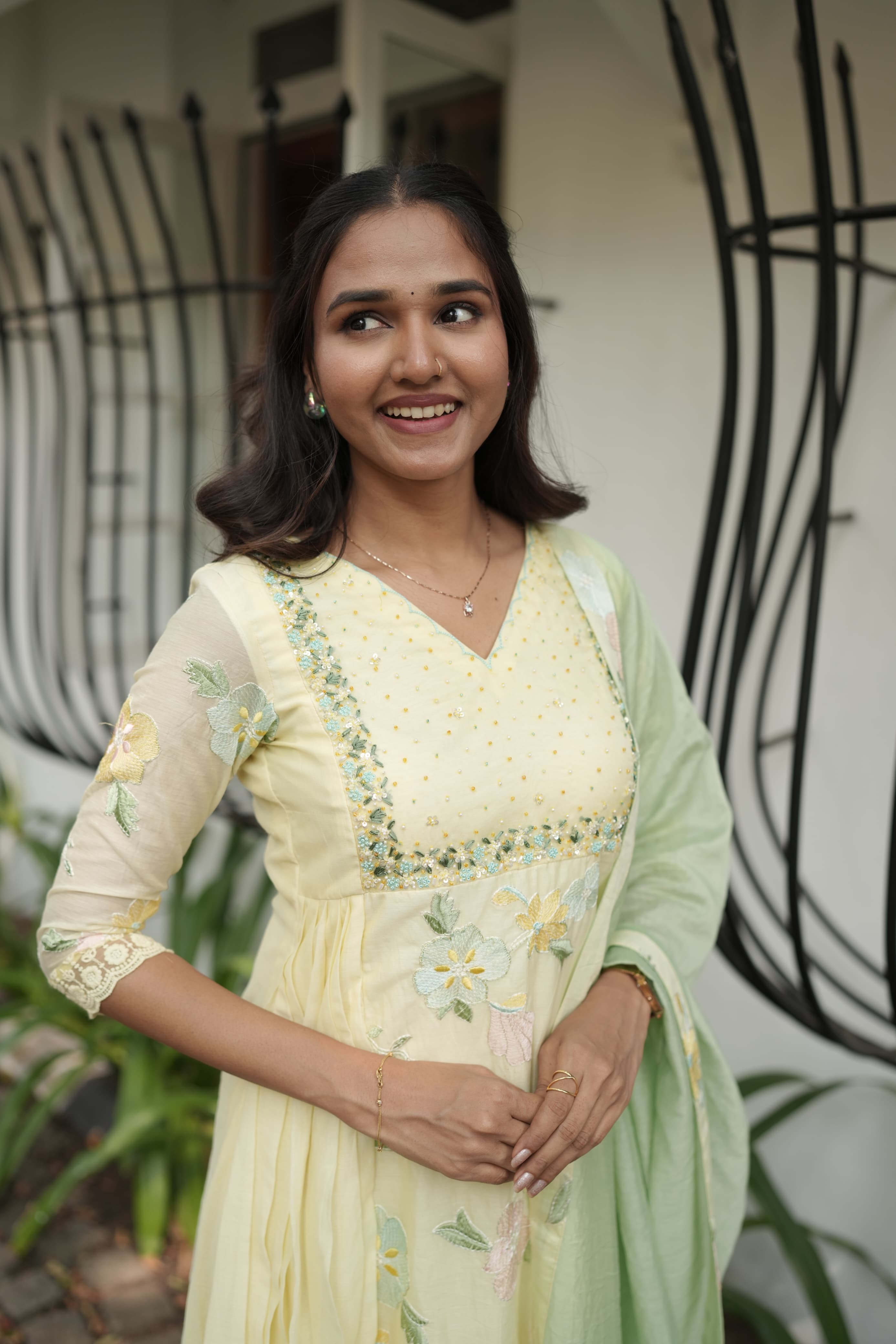 Handworked Designer Kurta with Dupatta