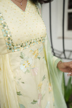 Handworked Designer Kurta with Dupatta