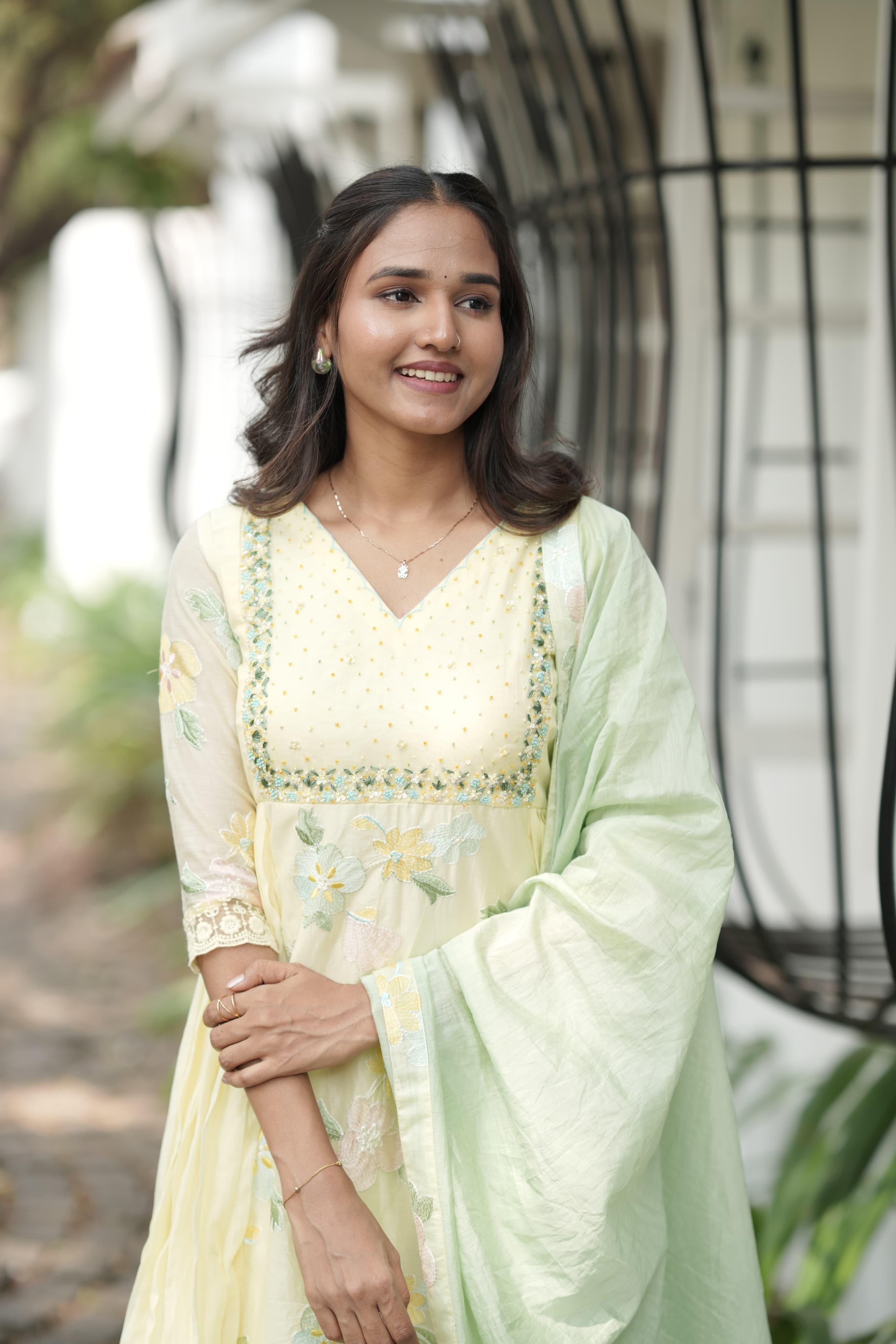 Handworked Designer Kurta with Dupatta